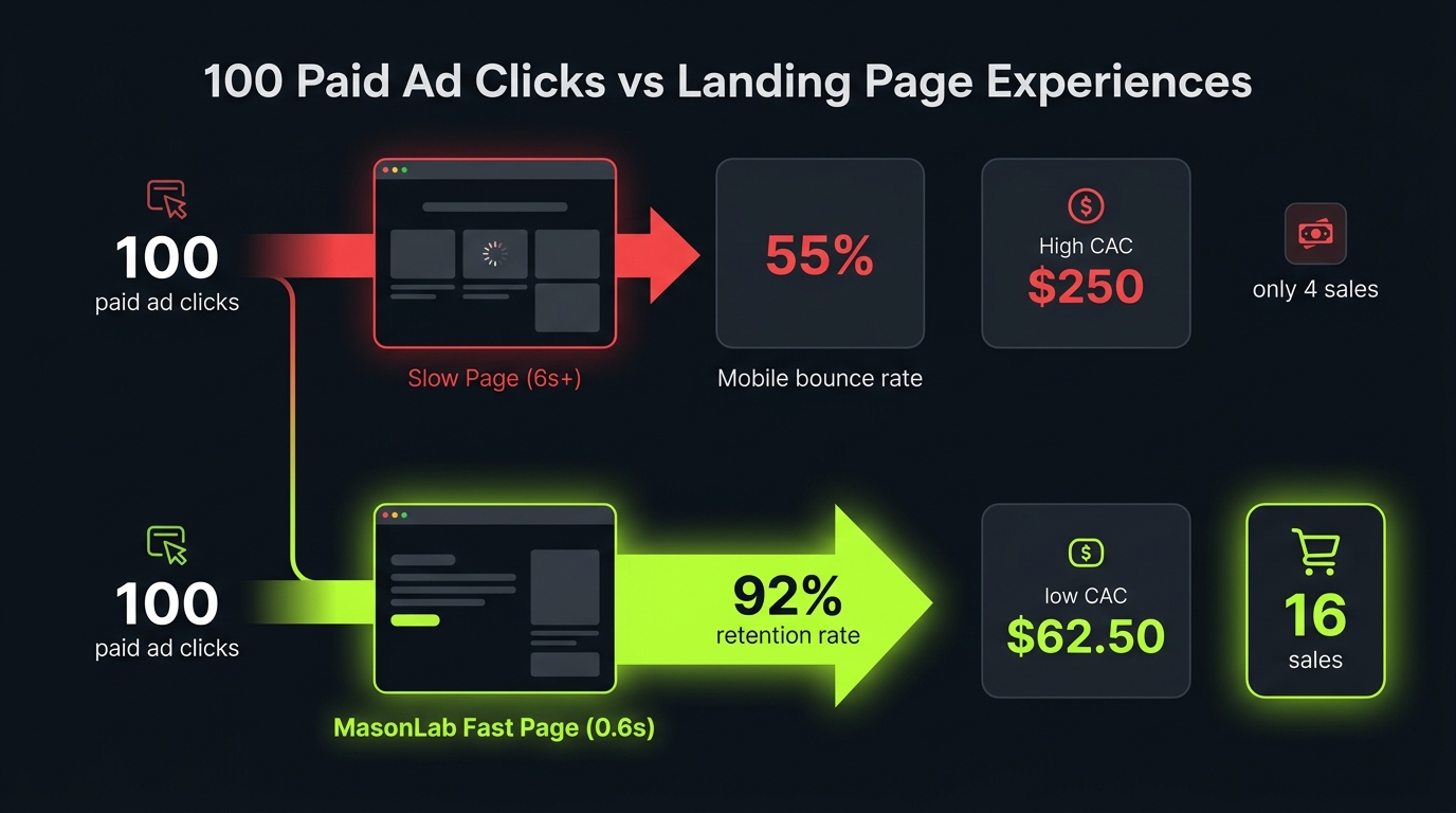 Infographic: 100 Paid Ad Clicks vs. Mobile Landing Page Experiences
